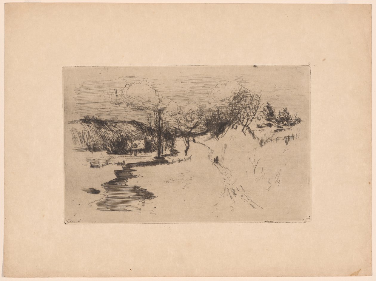 Sneeuwlandschap door John Henry Twachtman
