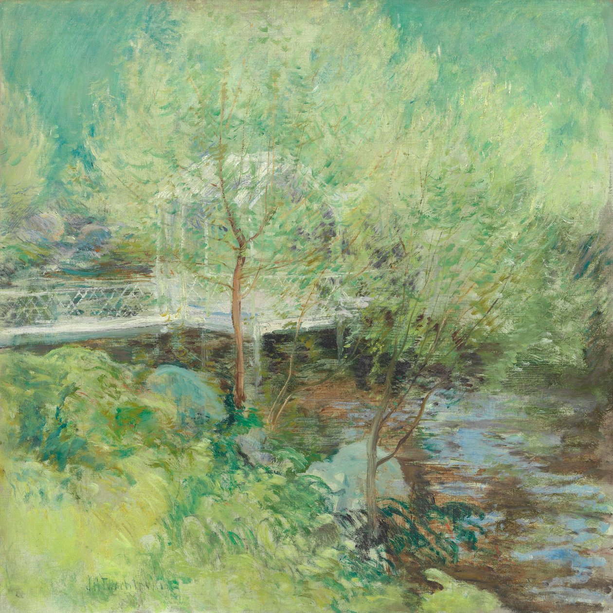 De Witte Brug door John Henry Twachtman