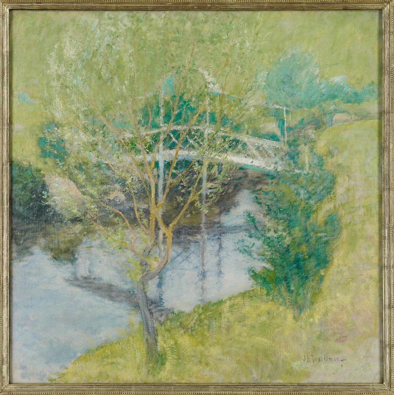 De witte brug, ca. 1895 door John Henry Twachtman