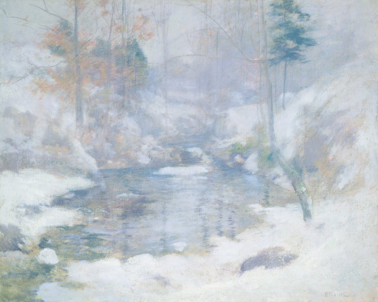 Winterharmonie door John Henry Twachtman