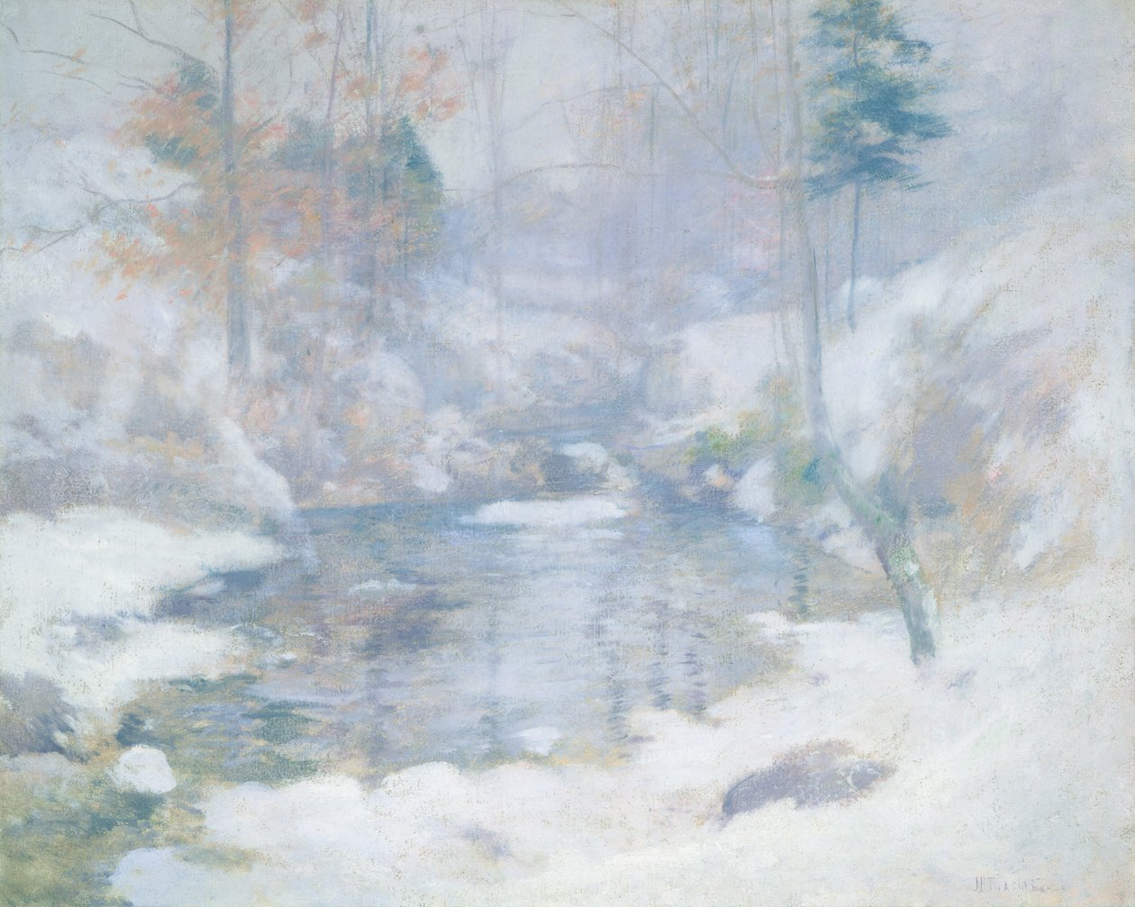 Winterharmonie, ca. 1890-1900 door John Henry Twachtman