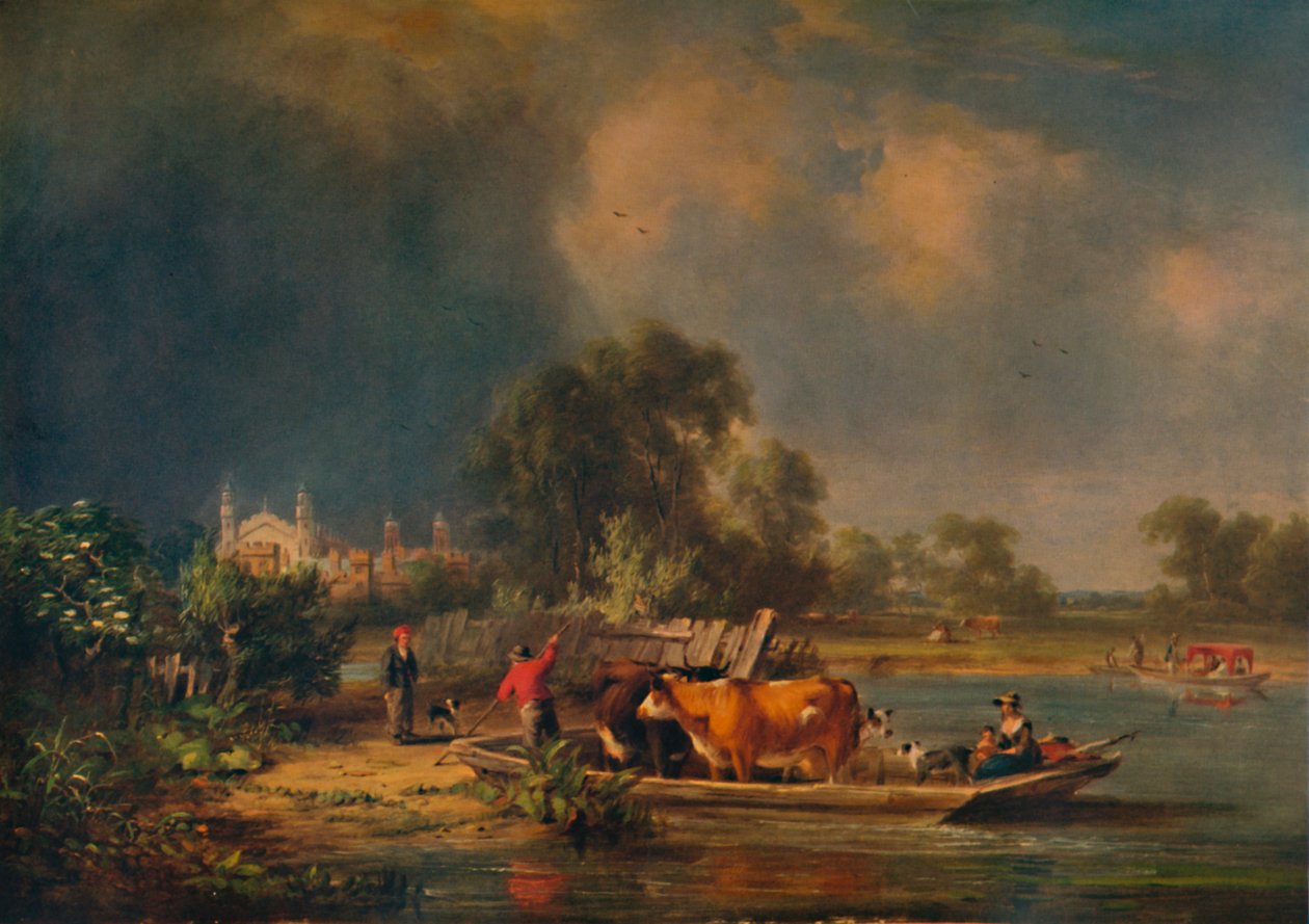 Eton vanaf de rivier, 19e eeuw door John Hilder