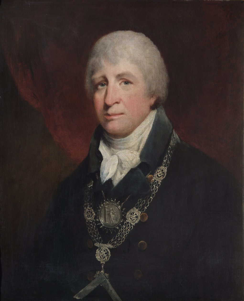 Een eerbiedwaardige meester, ca. 1780 door John Hoppner