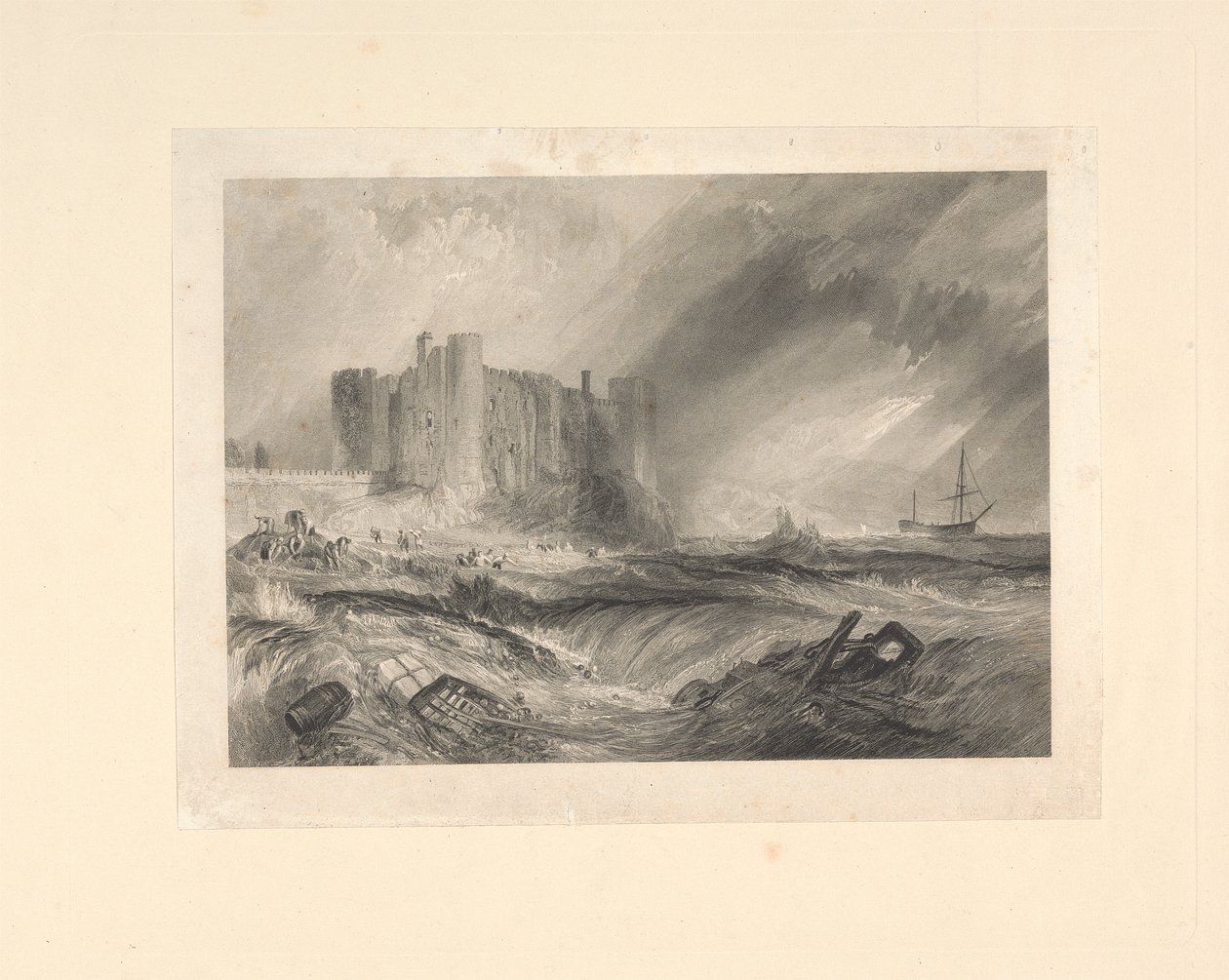 Kasteel Laugharne, Caermarthenshire door John Horsburgh