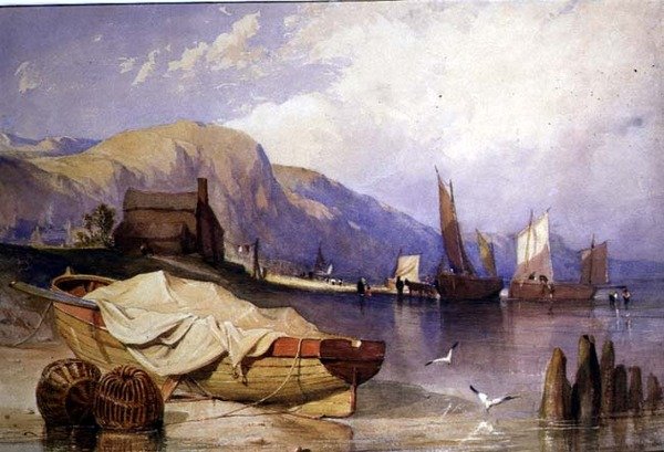 Kustscène door John Joseph Cotman