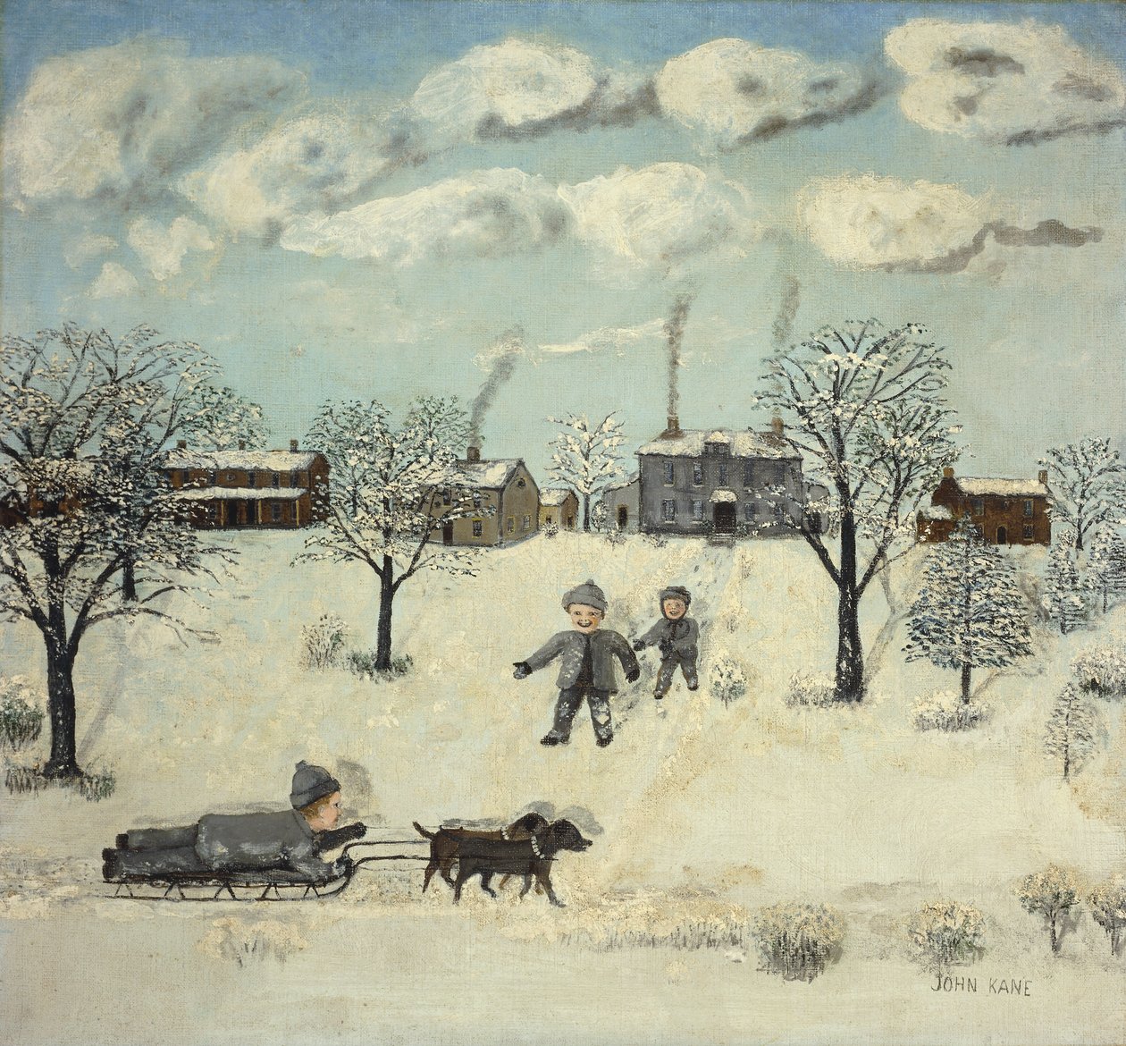 Winter door John Kane
