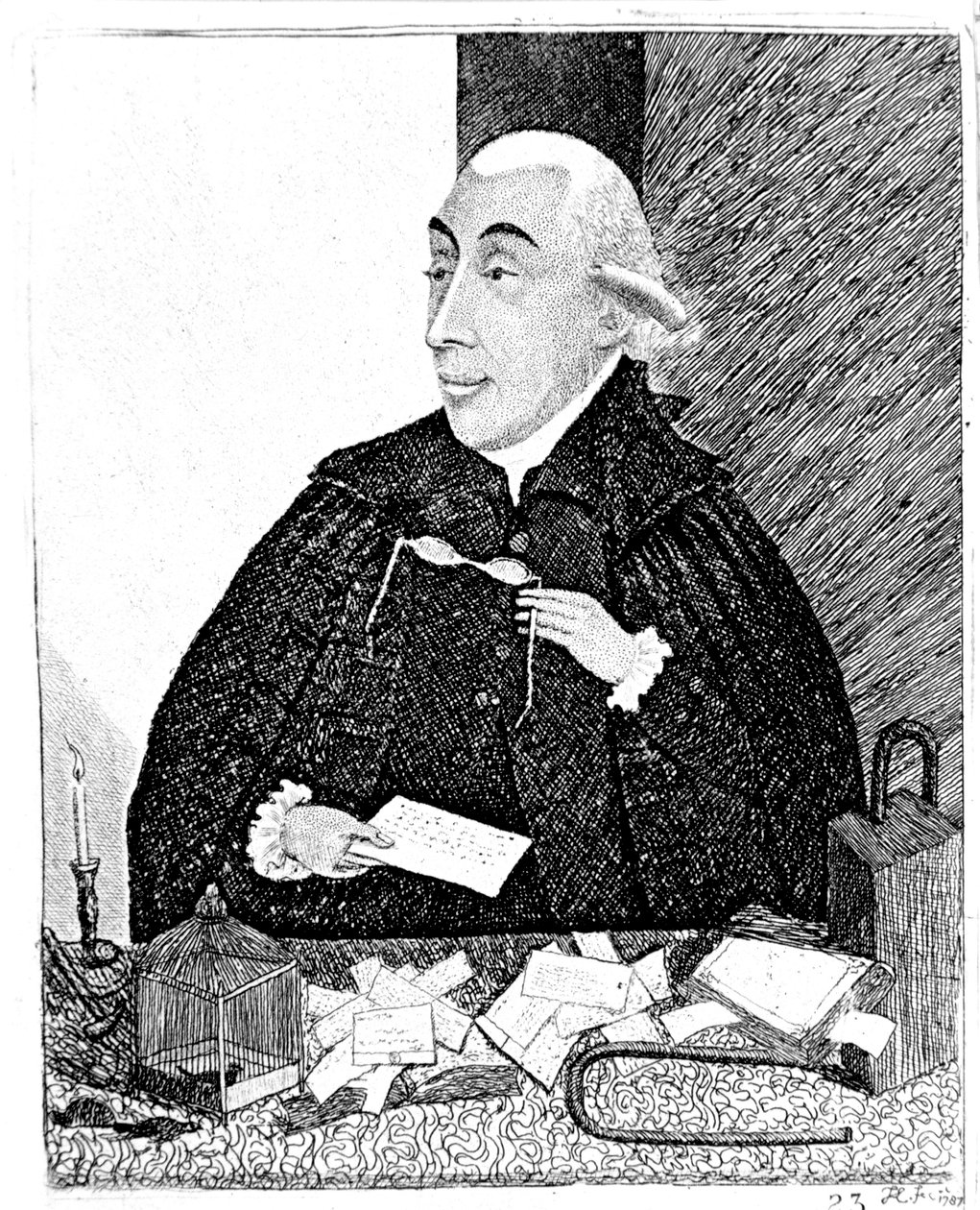 Joseph Black, Schotse chemicus, 1787 door John Kay