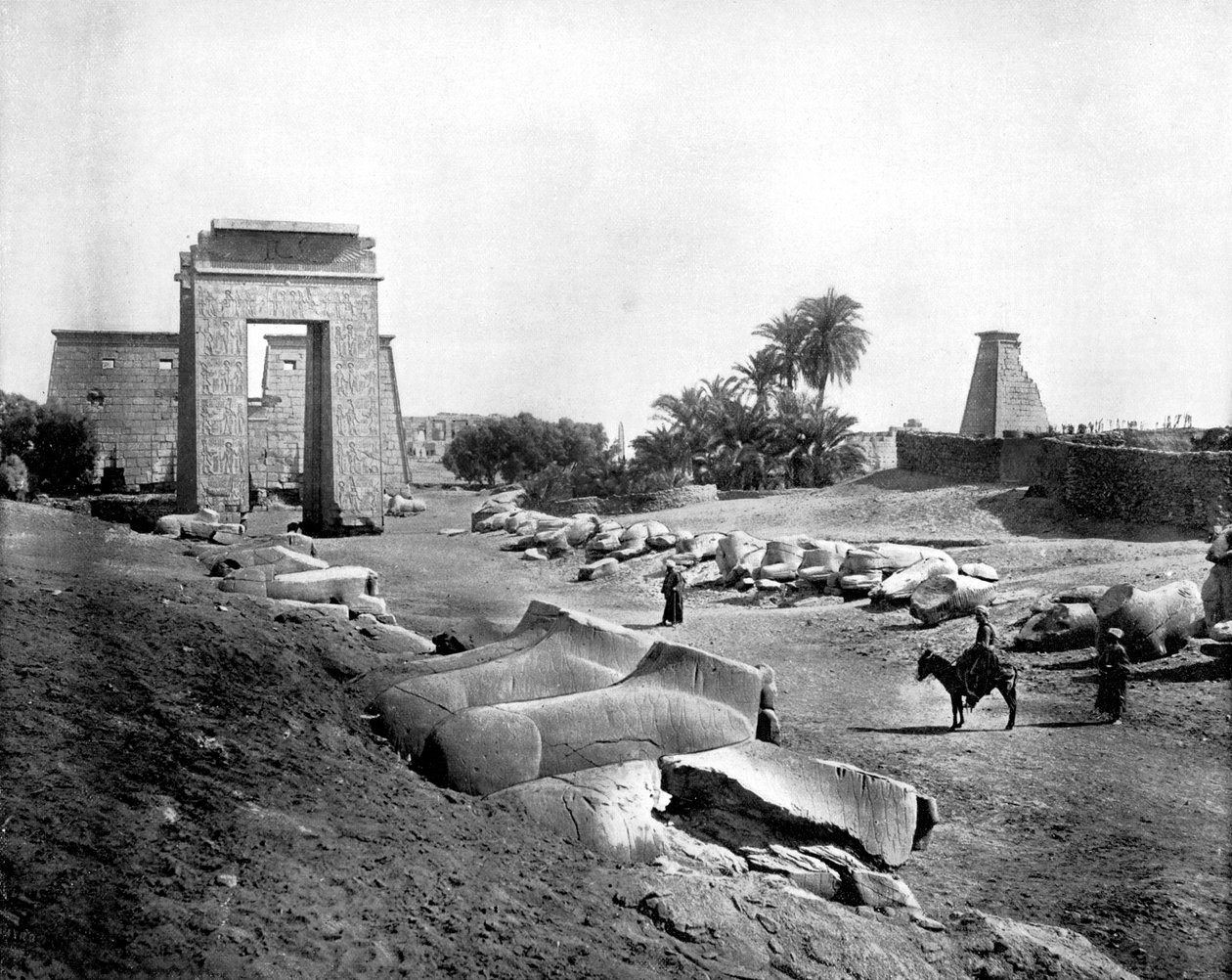 Laan van sfinxen, Karnak, Egypte, 1893 door John L. Stoddard