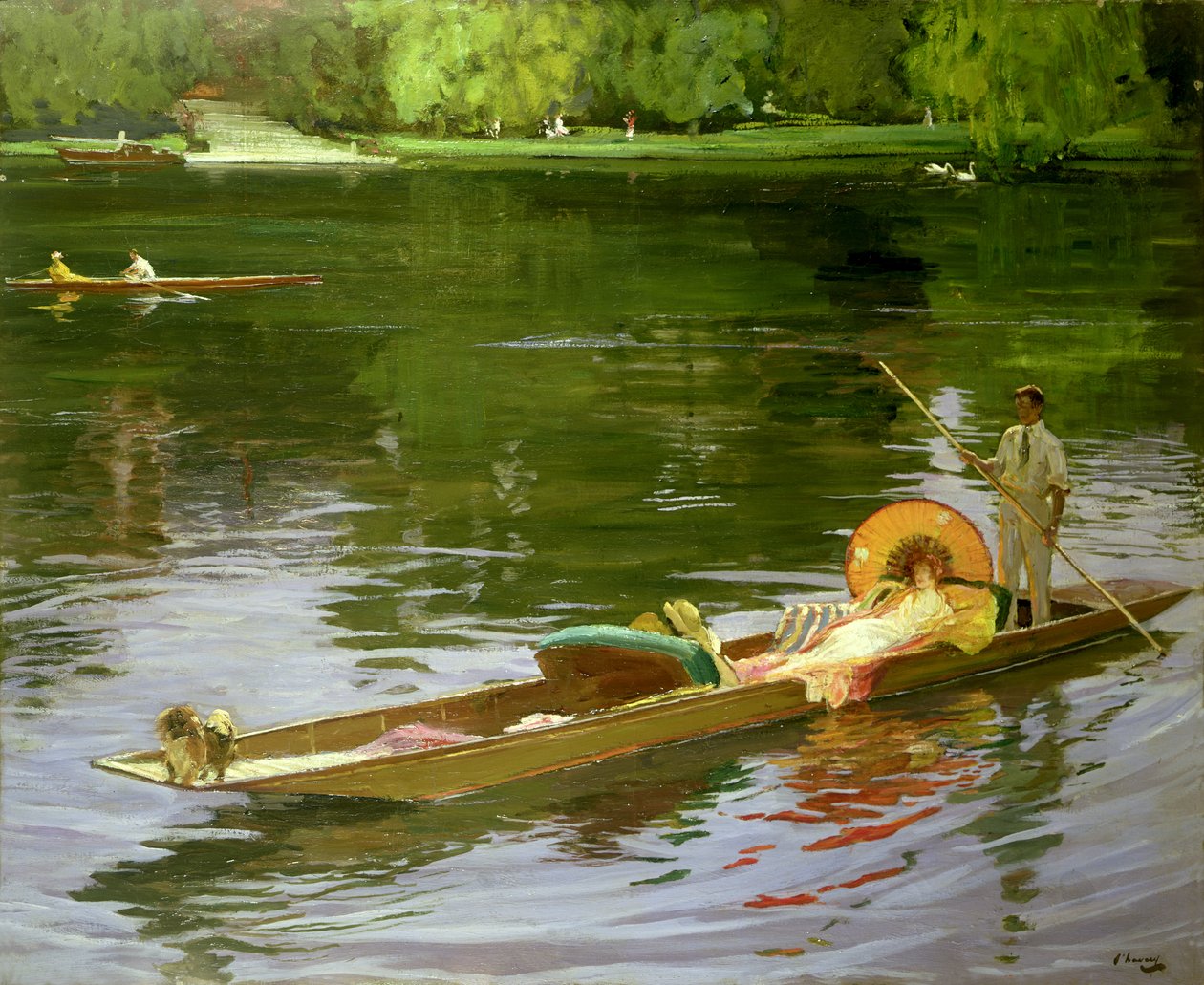 Boottocht bij Maidenhead door John Lavery
