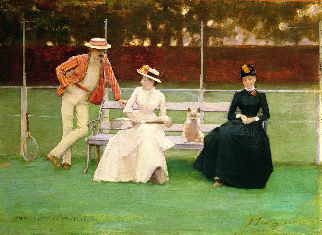 De Tennismatch door John Lavery