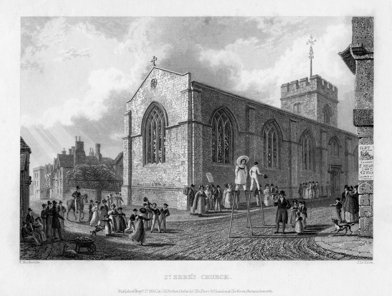 St Ebbes Kerk, Oxford door John Le Keux