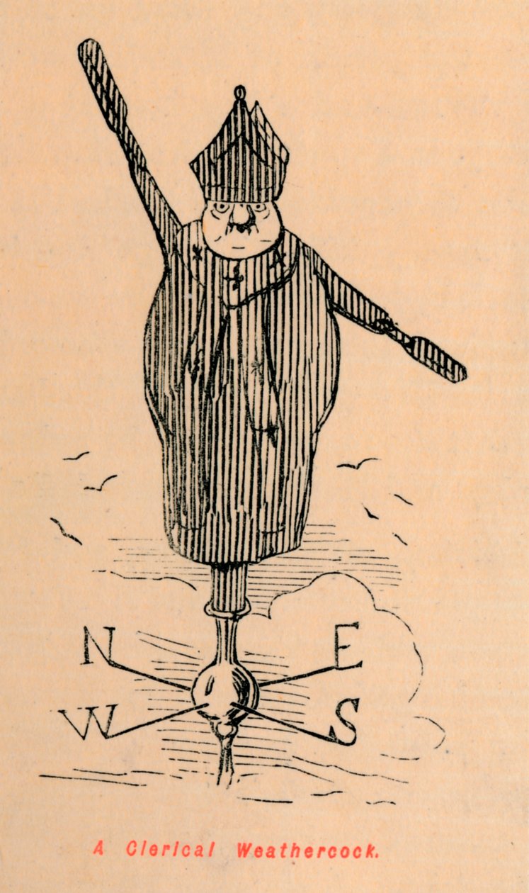 Een Geestelijke Windvaan, ca. 1860 door John Leech