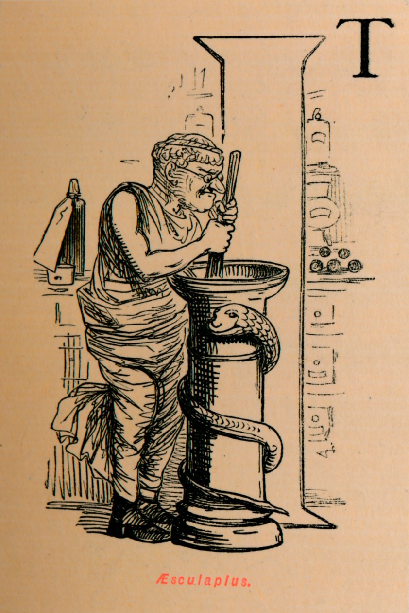 Aesculapius, 1852 door John Leech