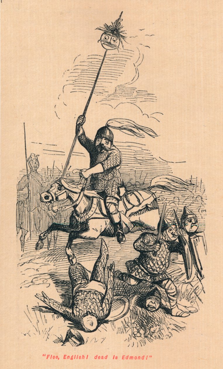 Vlucht, Engelsen! Edmond is dood!, ca. 1860 door John Leech