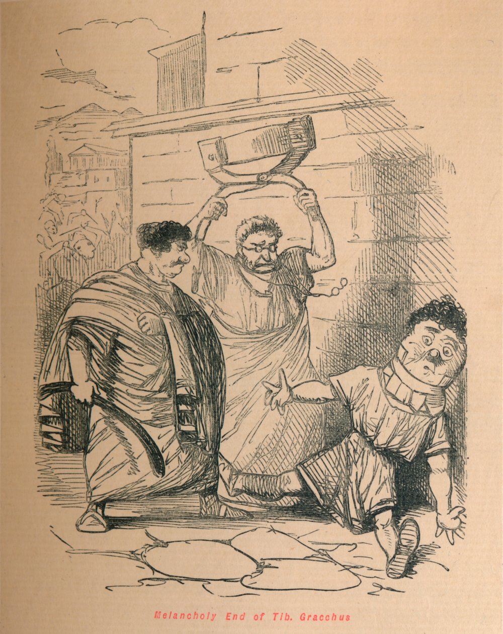 Melancholisch einde van Tib Gracchus, 1852 door John Leech