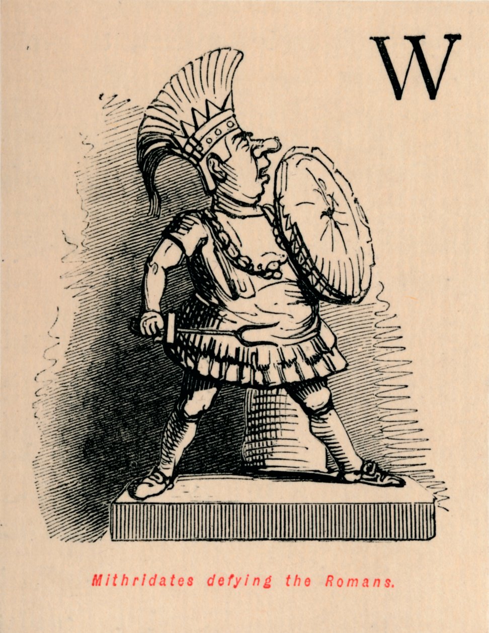 Mithridates tart de Romeinen, 1852 door John Leech