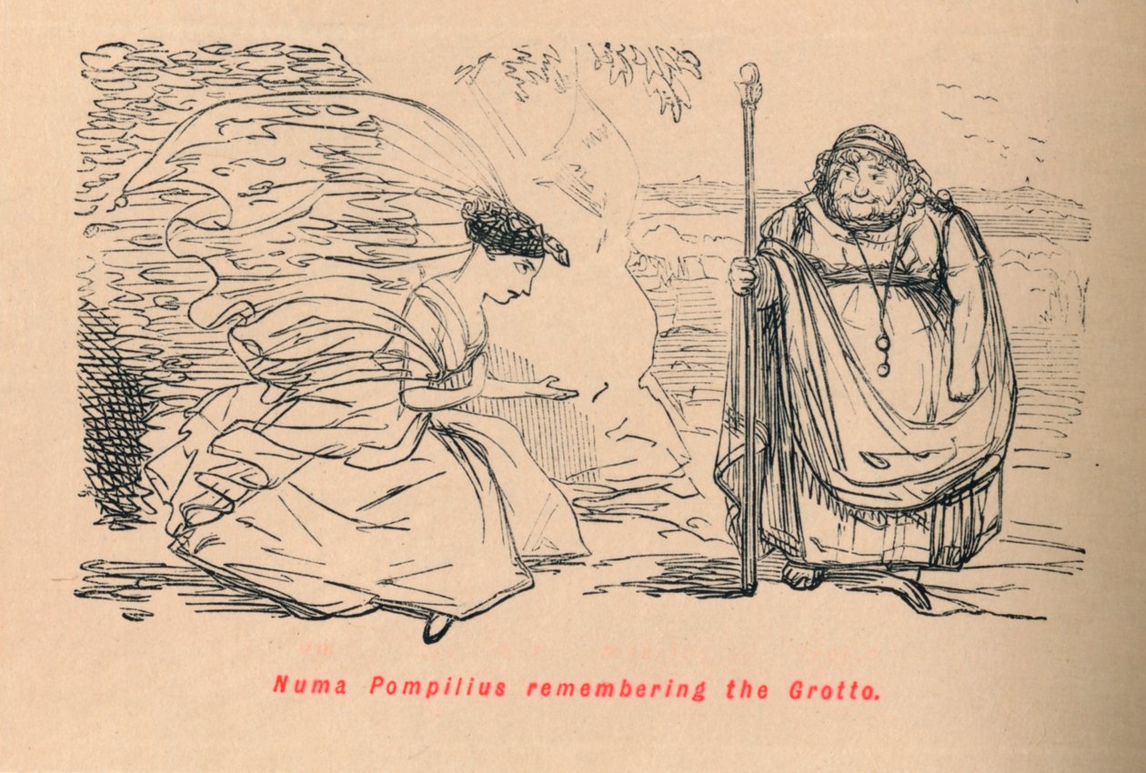 Numa Pompilius herinnert zich de Grot, 1852 door John Leech
