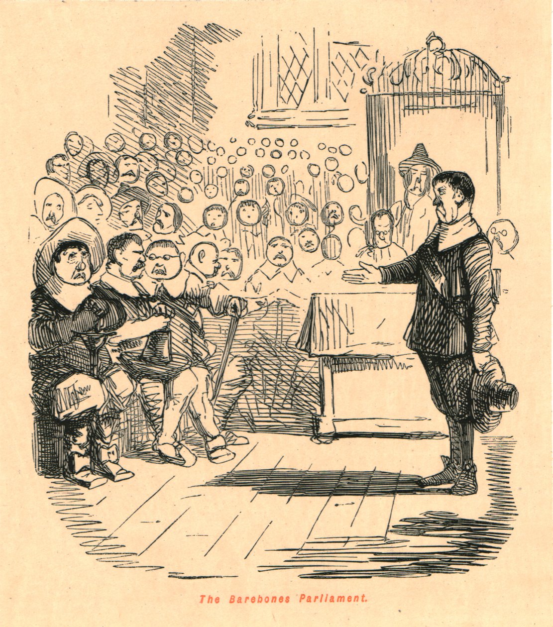 Het Barebones Parlement, 1897 door John Leech