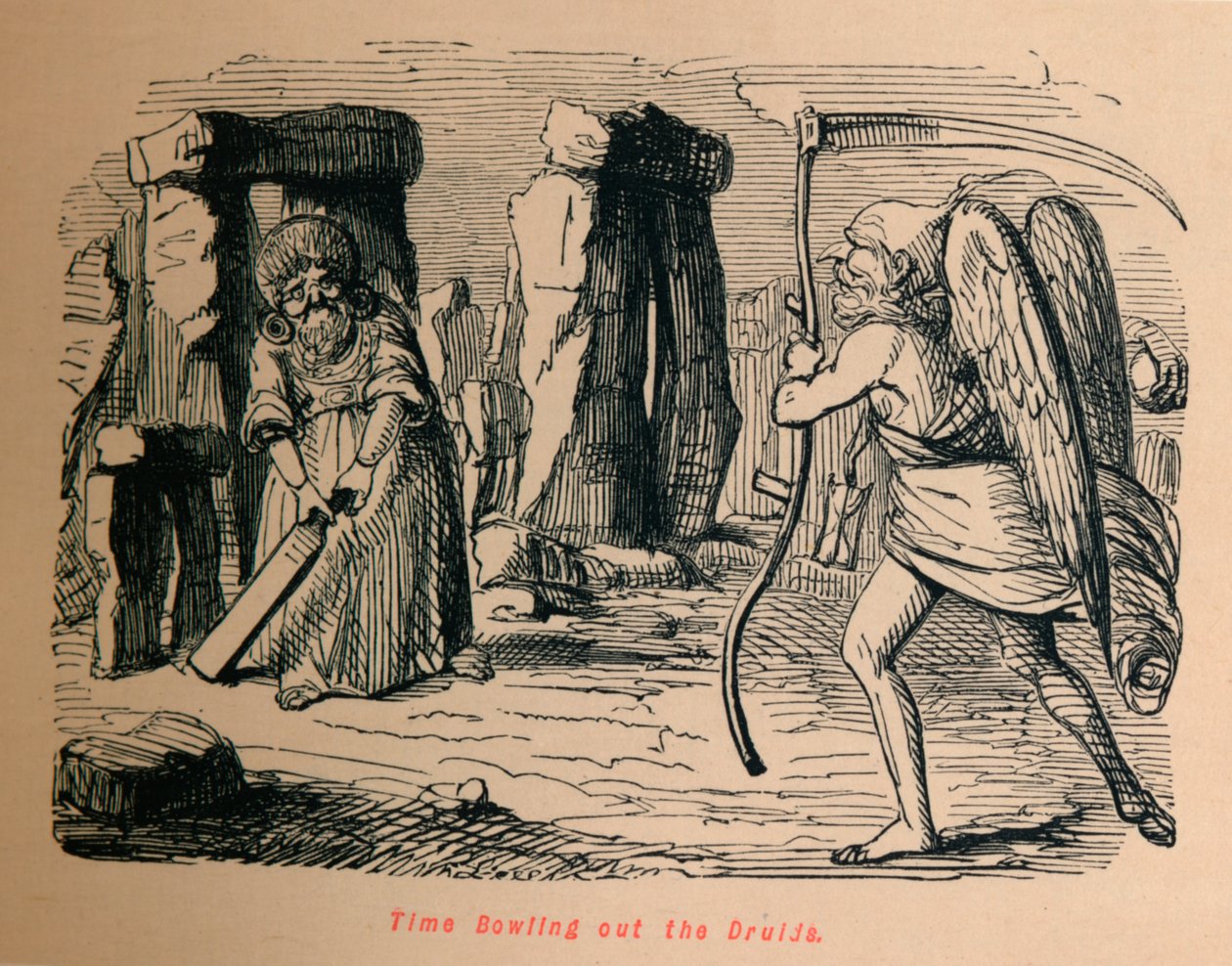 Tijd die de Druïden uitdaagt, ca. 1860 door John Leech