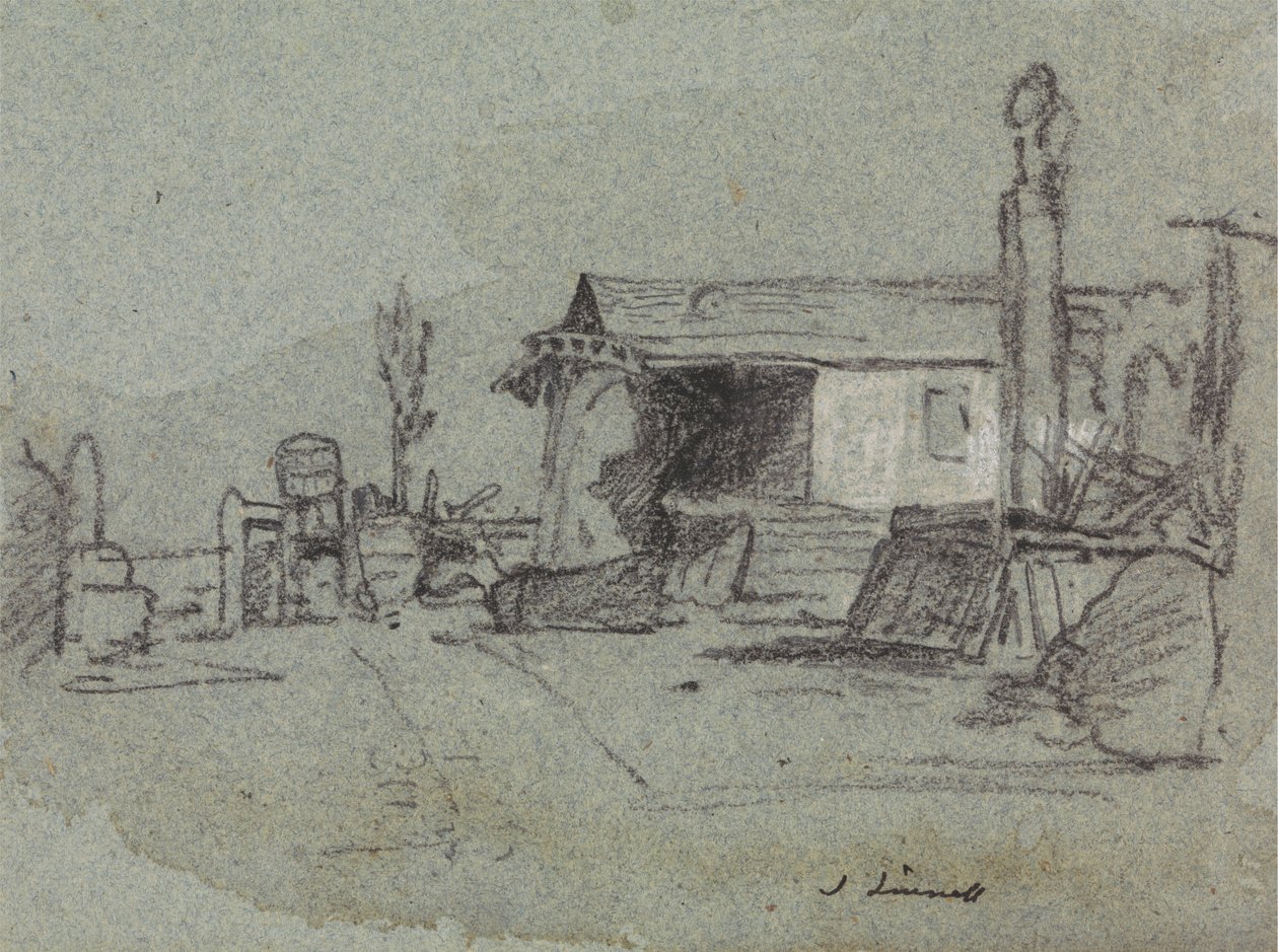 Een scène in de Edgware Road, Londen door John Linnell
