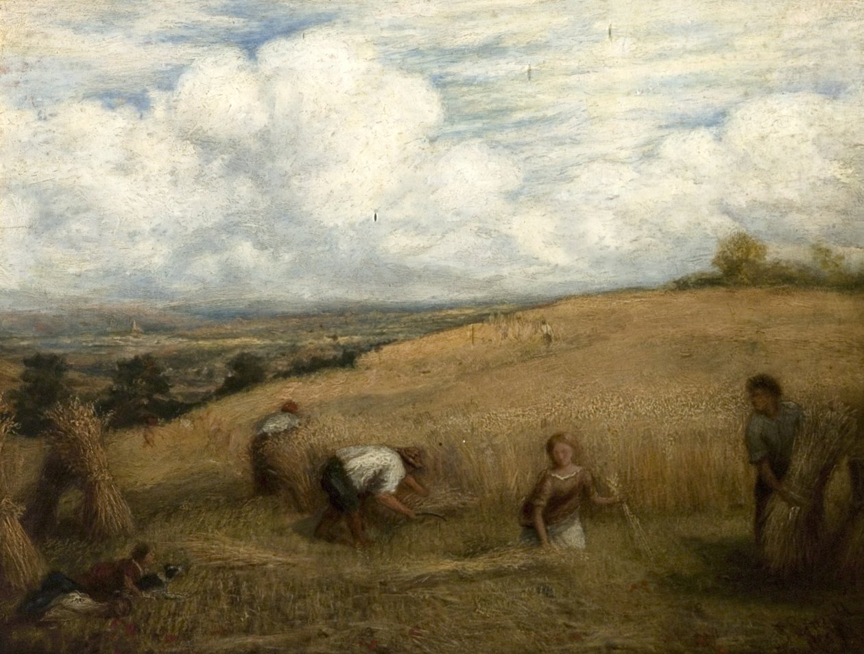 Oogsten, 1857 door John Linnell