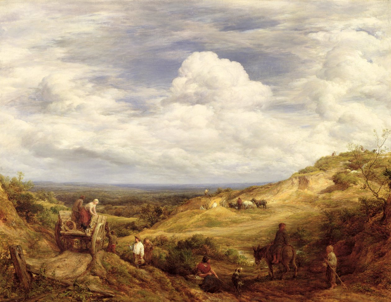 Zandgroeven, Hampstead Heath, 1849 door John Linnell