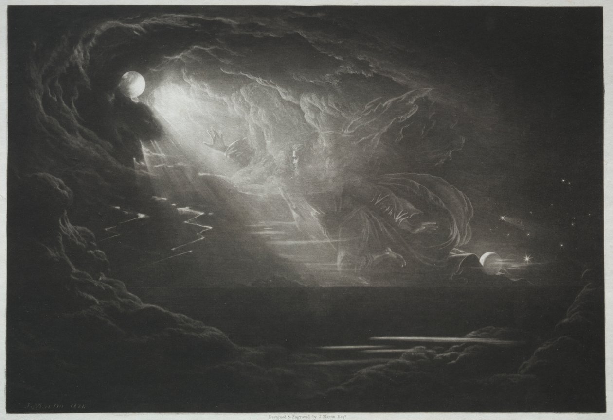 Paradise Lost: De Schepping van Licht door John Martin