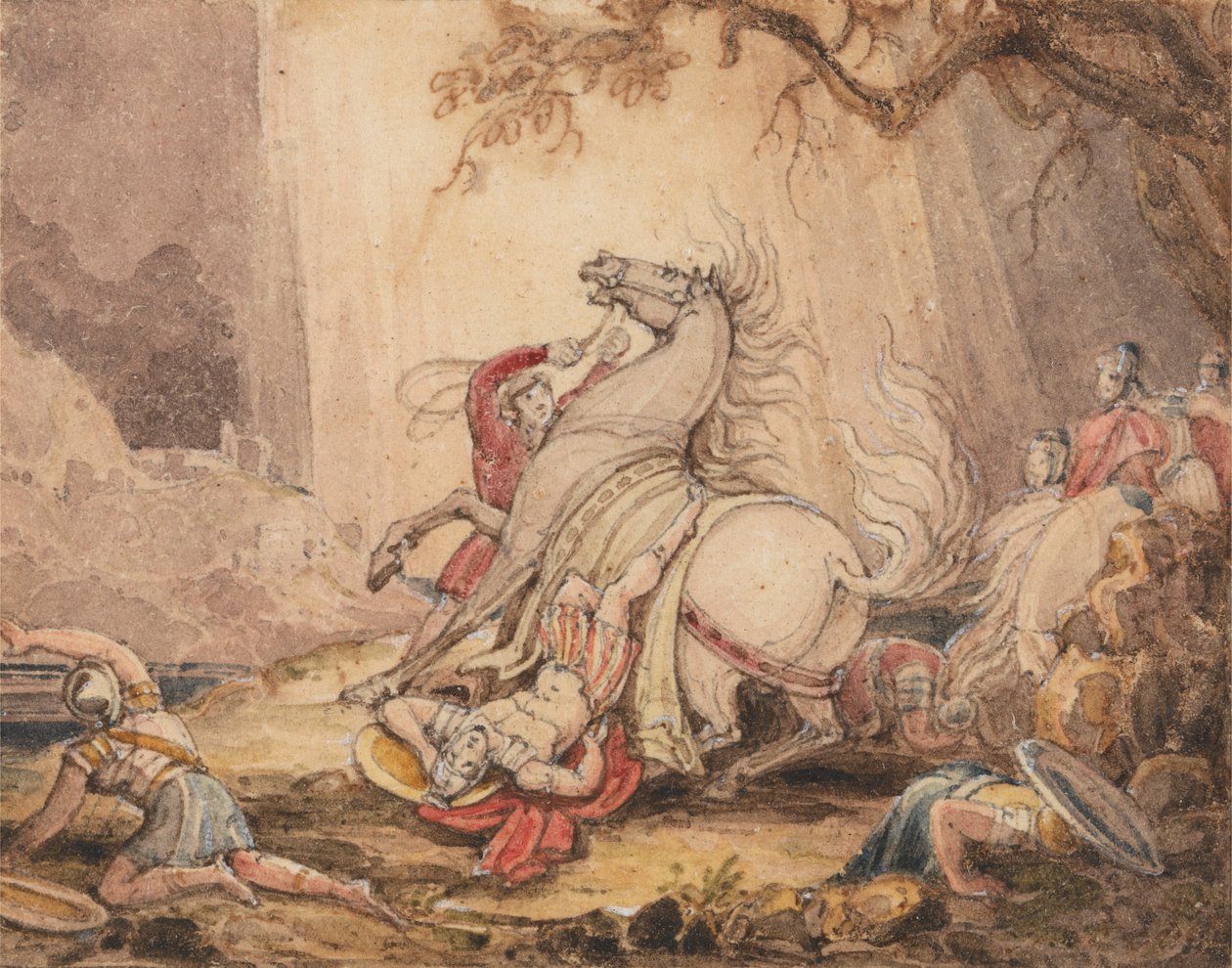 De bekering van Saul door John Martin