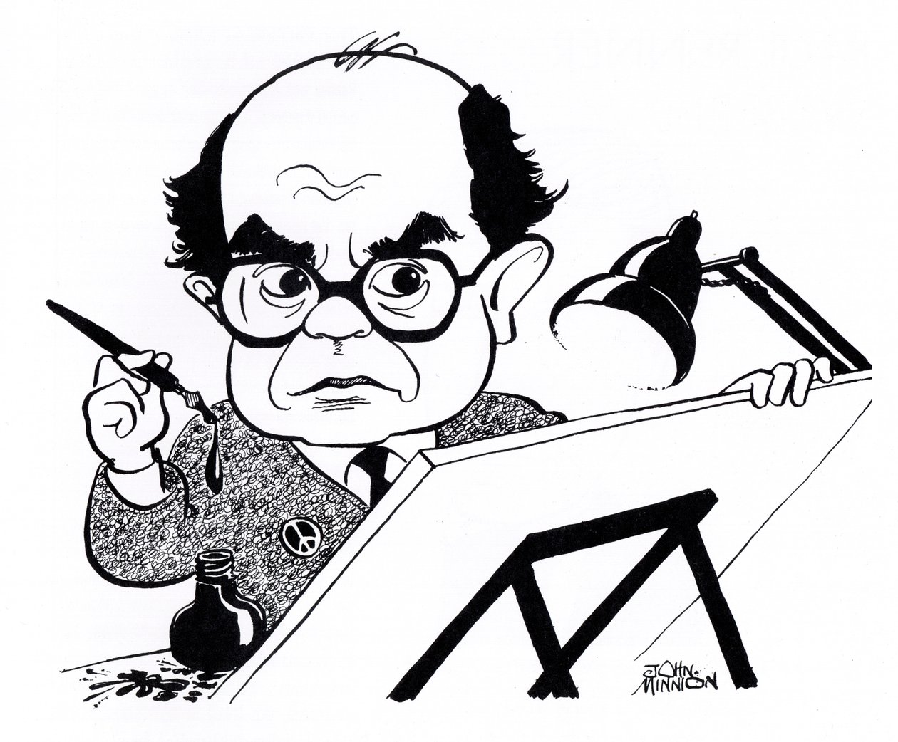 Vicky (Victor Weisz), karikatuur door John Minnion