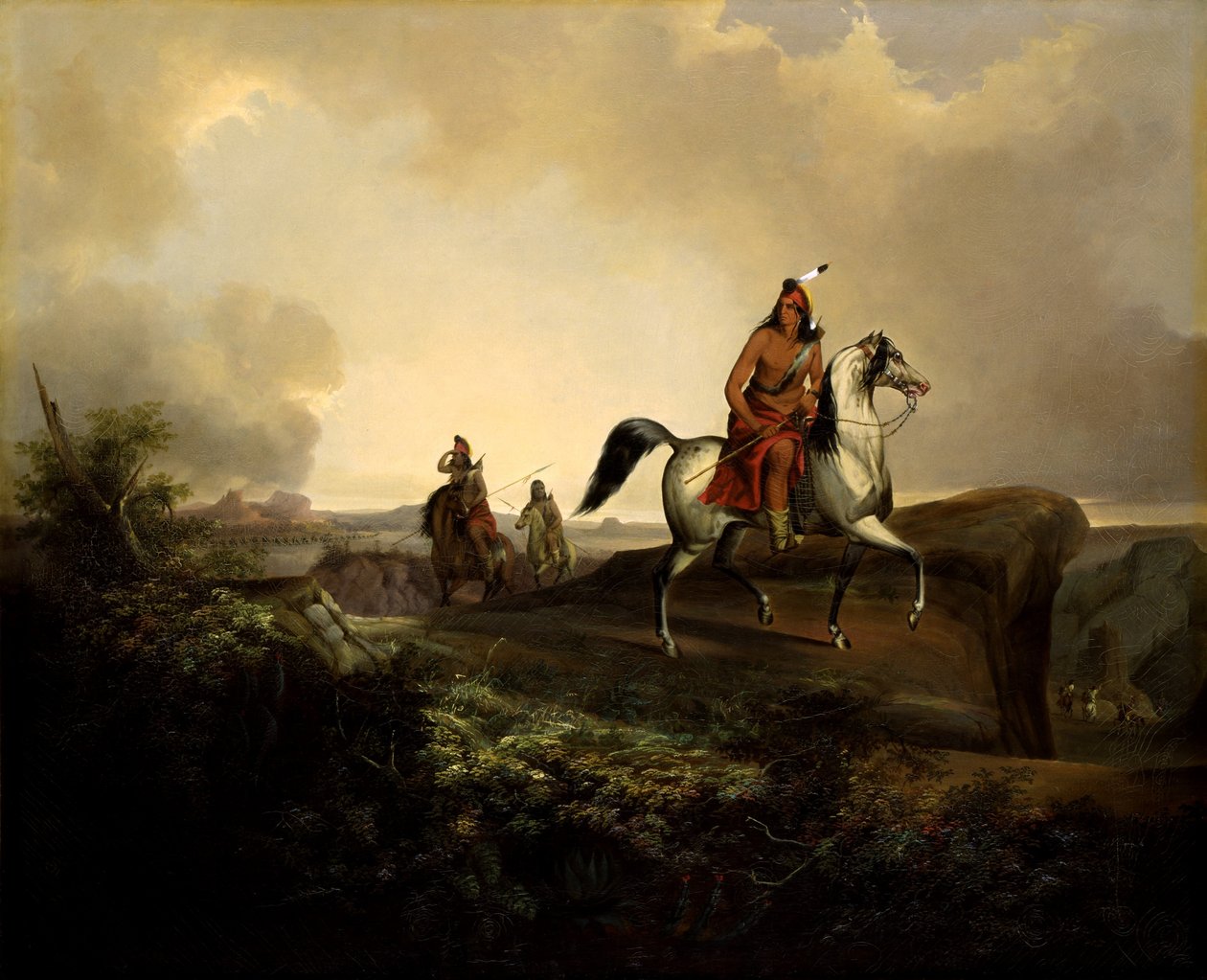 Black Knife, een Apache krijger door John Mix Stanley