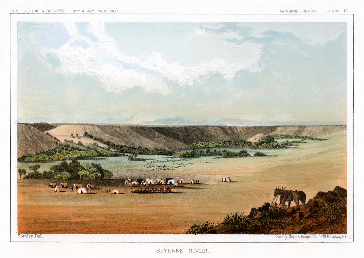 Cheyenne River, VS, 1856 door John Mix Stanley