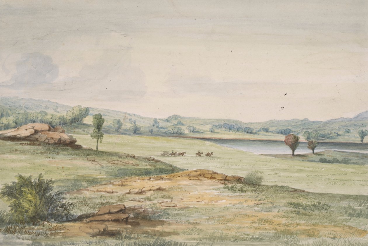 Sauk-rivier door John Mix Stanley