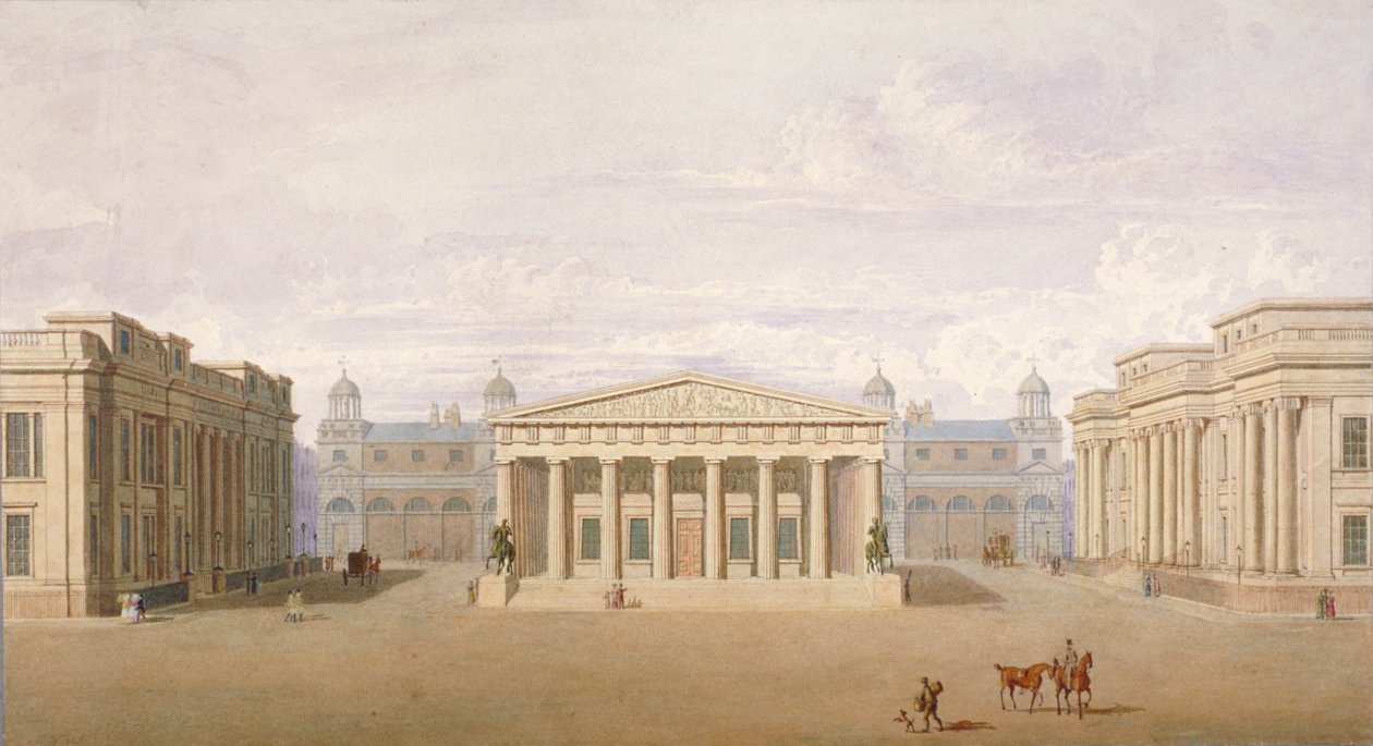 Trafalgar Square, Westminster, Londen, 1828 door John Nash