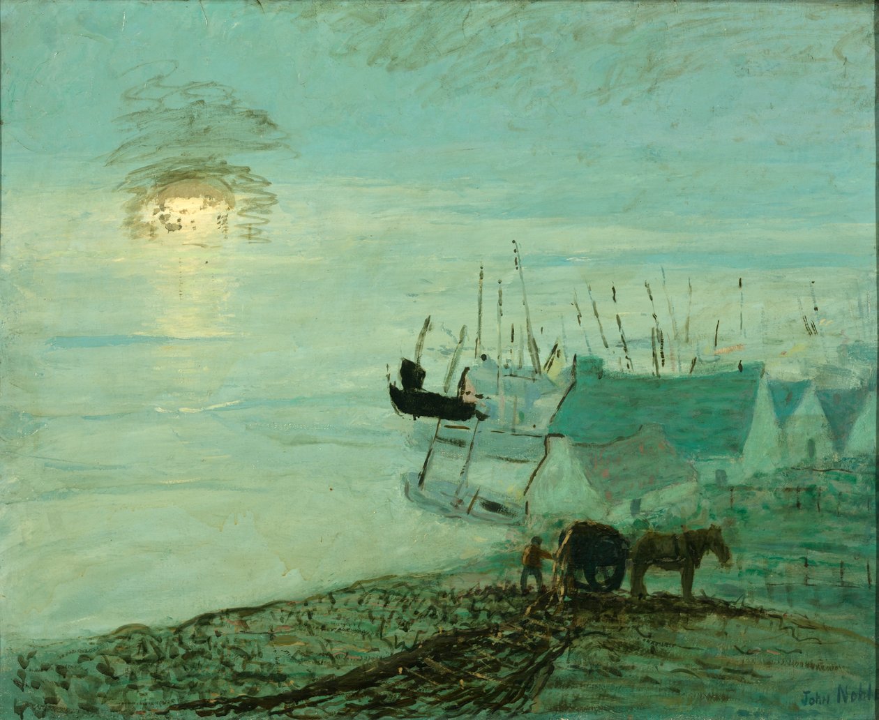 Strandscène, ca. 1910 door John Noble