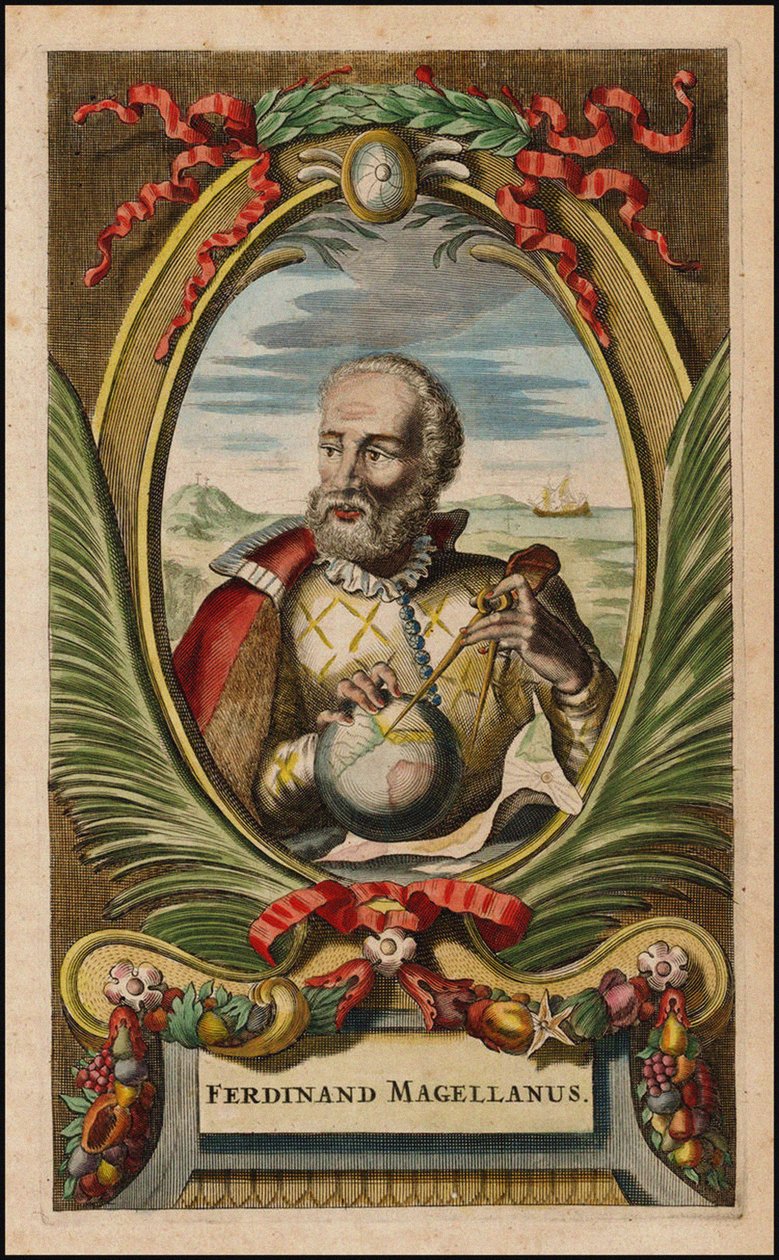 Portret van Ferdinand Magellan, 1671 door John Ogilby
