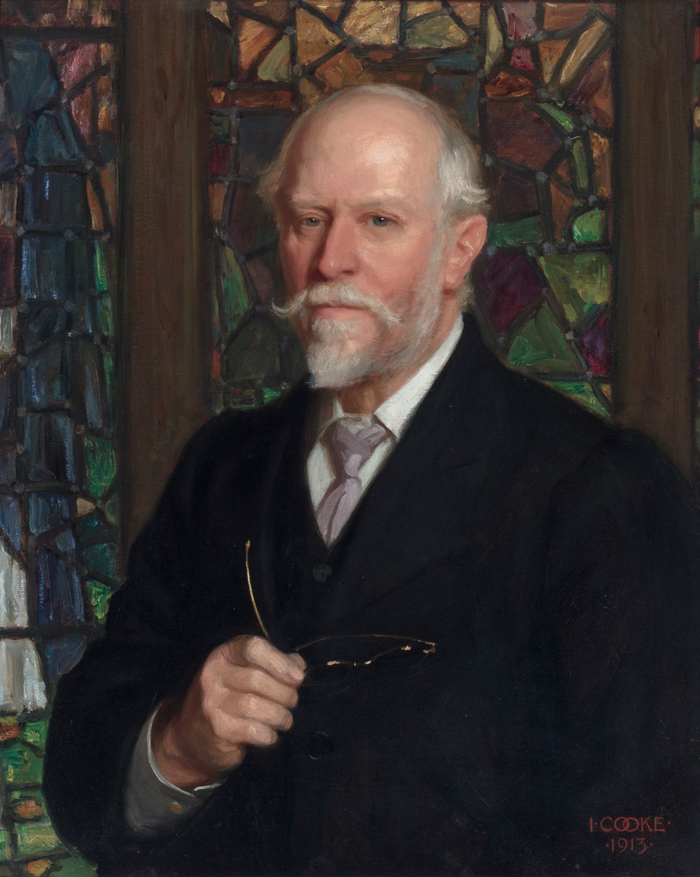 Portret van Christopher W. Whall door John Percy Cooke