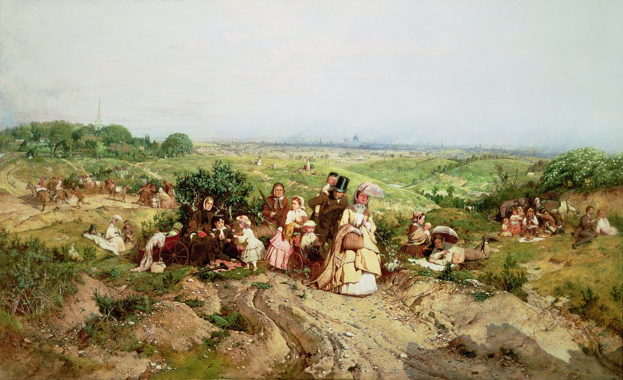 Uitzicht over Londen vanaf Hampstead Heath door John Ritchie