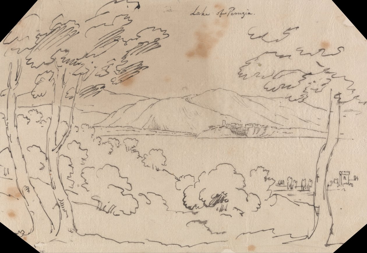 Meer van Perugia door John Robert Cozens
