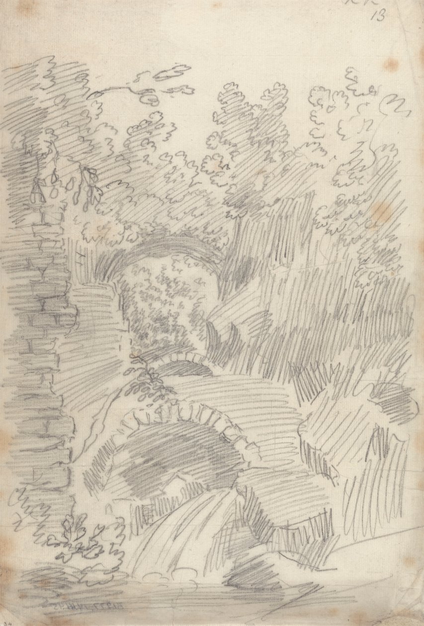 Terrano-brug, Civita Castellana door John Robert Cozens