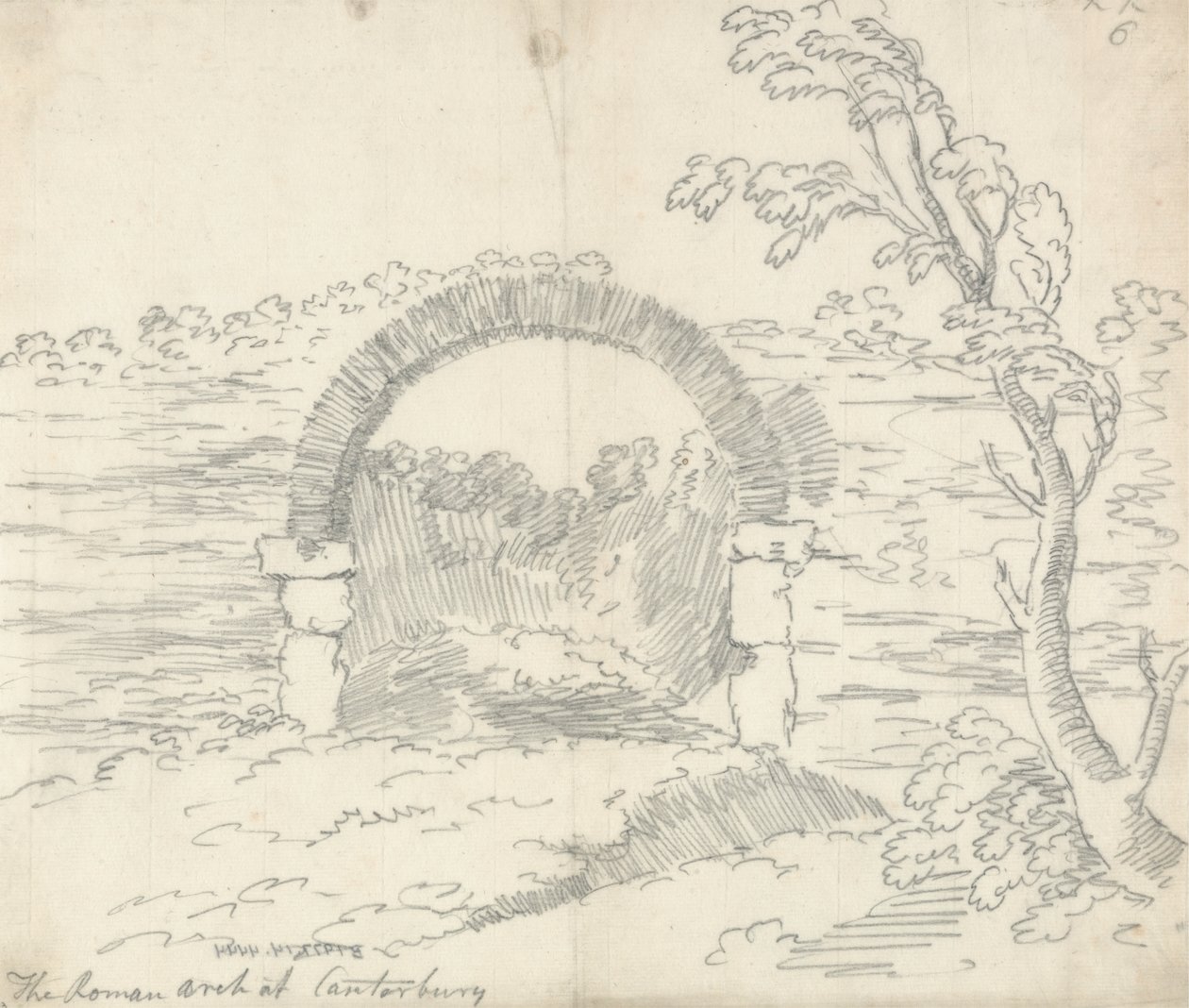 De Romeinse boog in Canterbury door John Robert Cozens