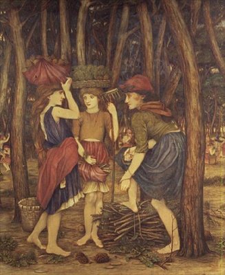 Het dennenbos door John Roddam Spencer Stanhope