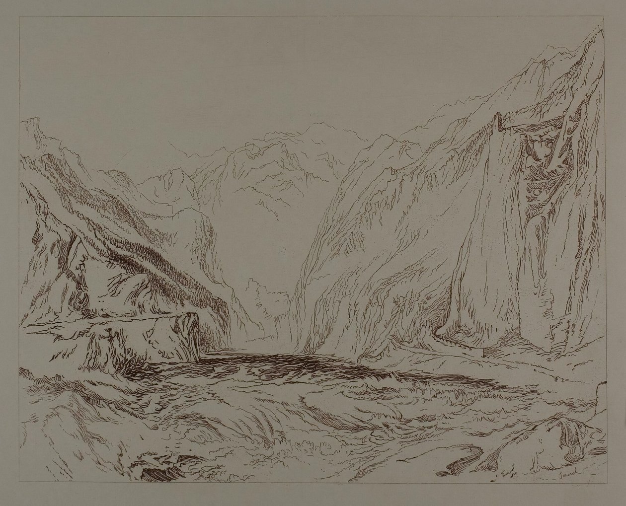 Zandbergscène door John Ruskin
