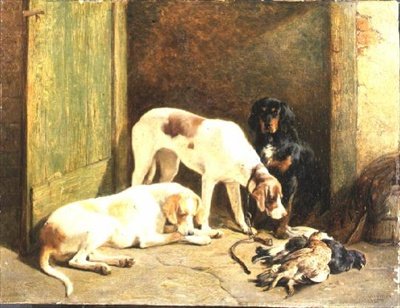 Pointers en een Gordon Setter door John Sargent Noble