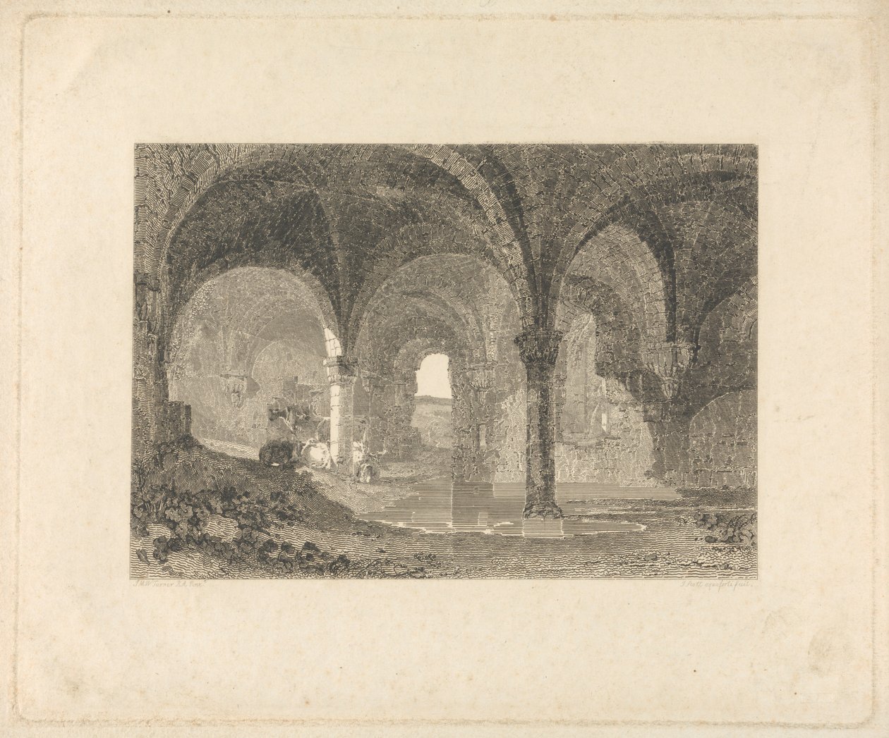 Crypte in Kirkstall Abbey, Yorkshire door John Scott