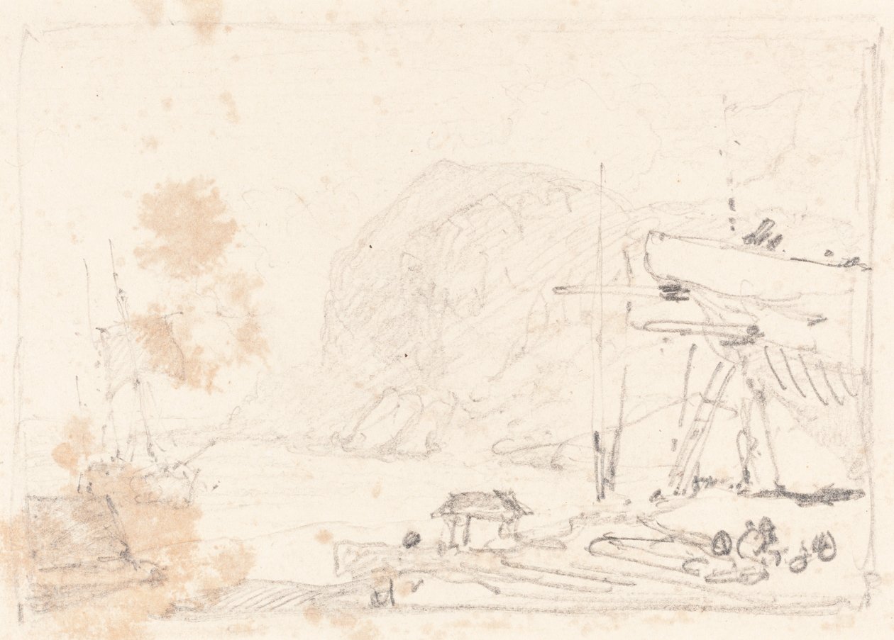 Een Droogdok door John Sell Cotman