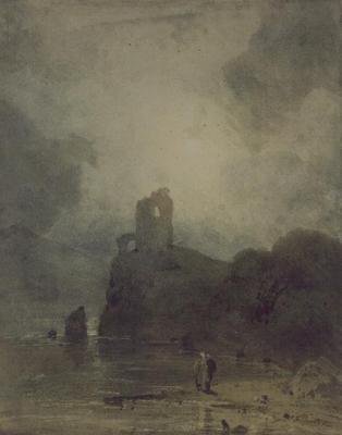 Dolbadern Kasteel door John Sell Cotman