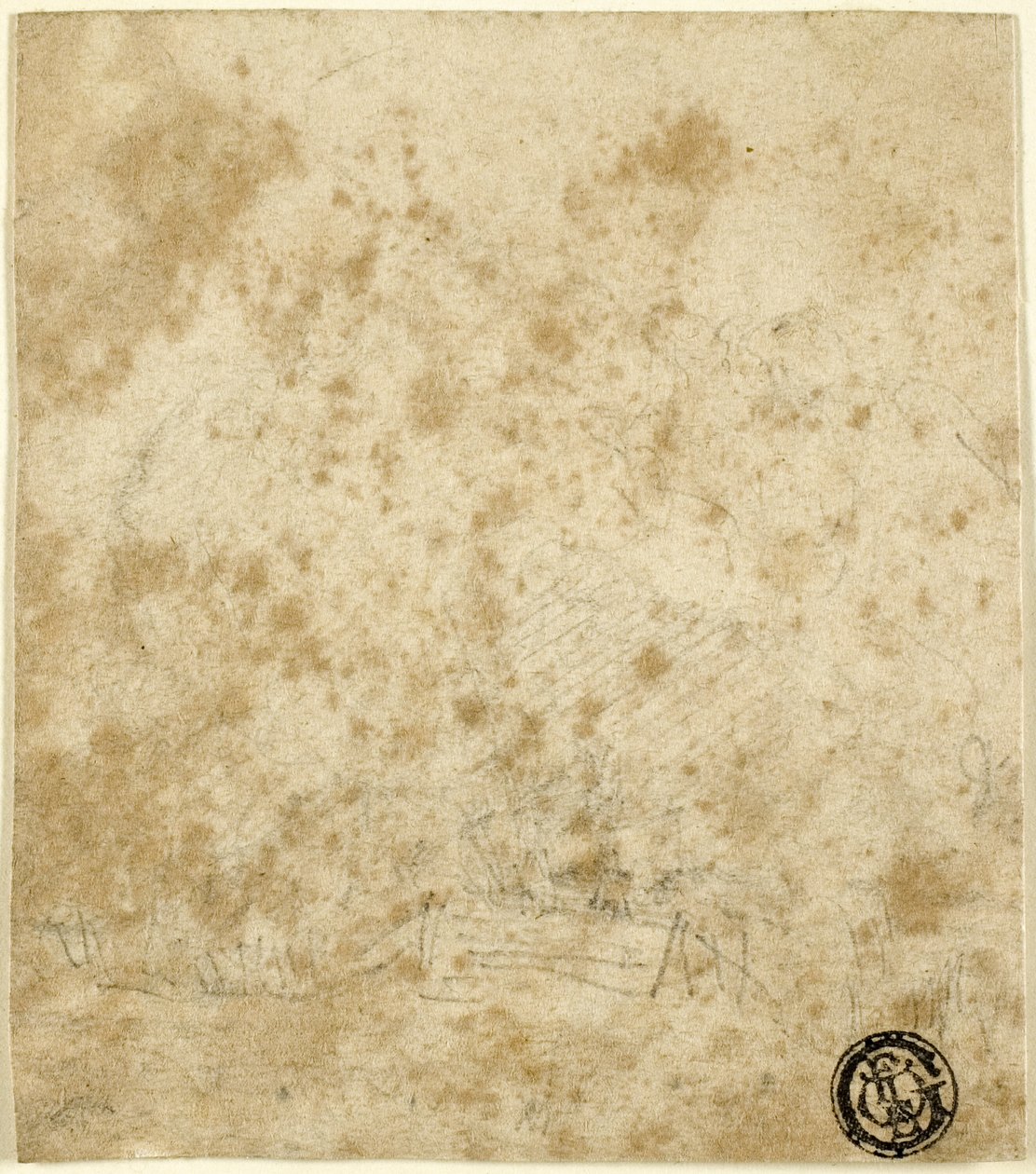Onleesbare schets door John Sell Cotman