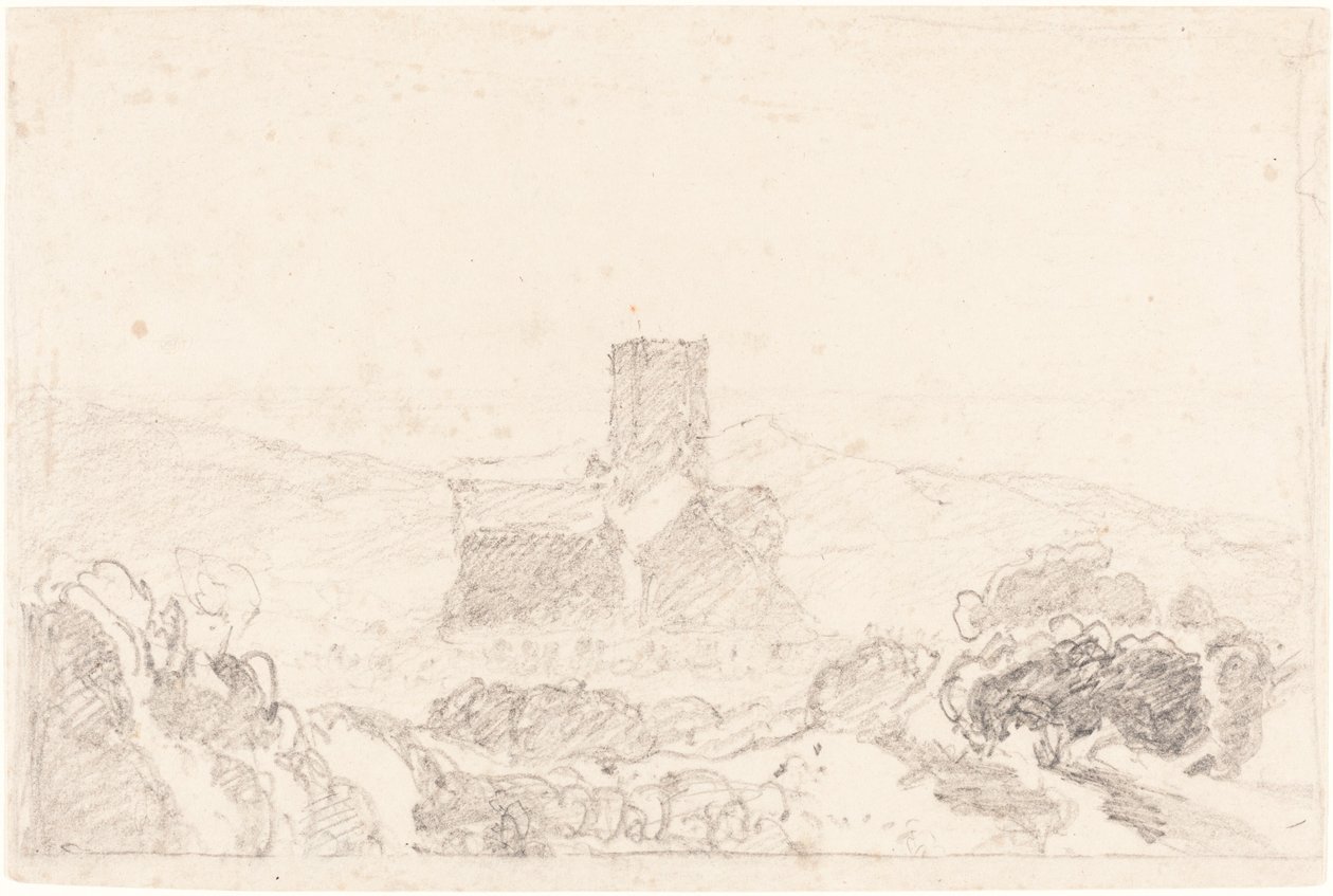 Landschap met Kerk door John Sell Cotman