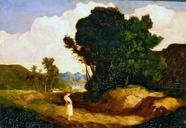 Landschap met Figuur door John Sell Cotman