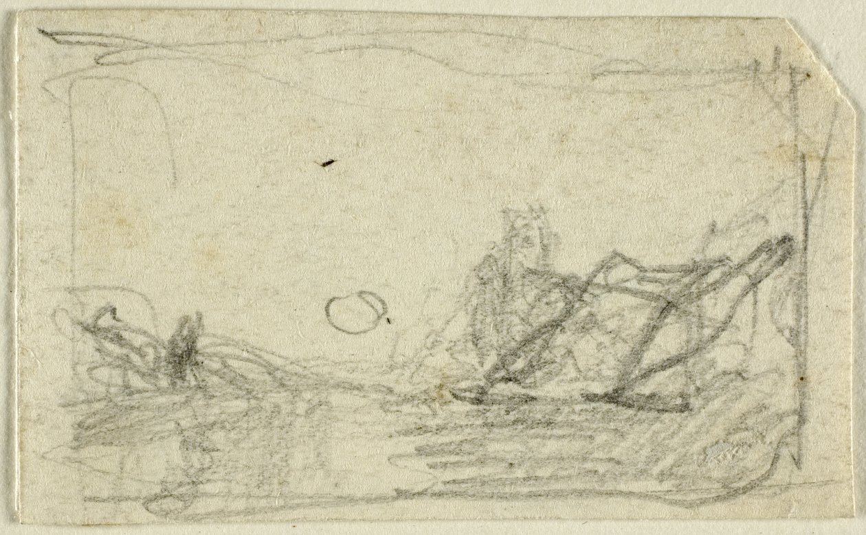 Maanlicht over landschap door John Sell Cotman